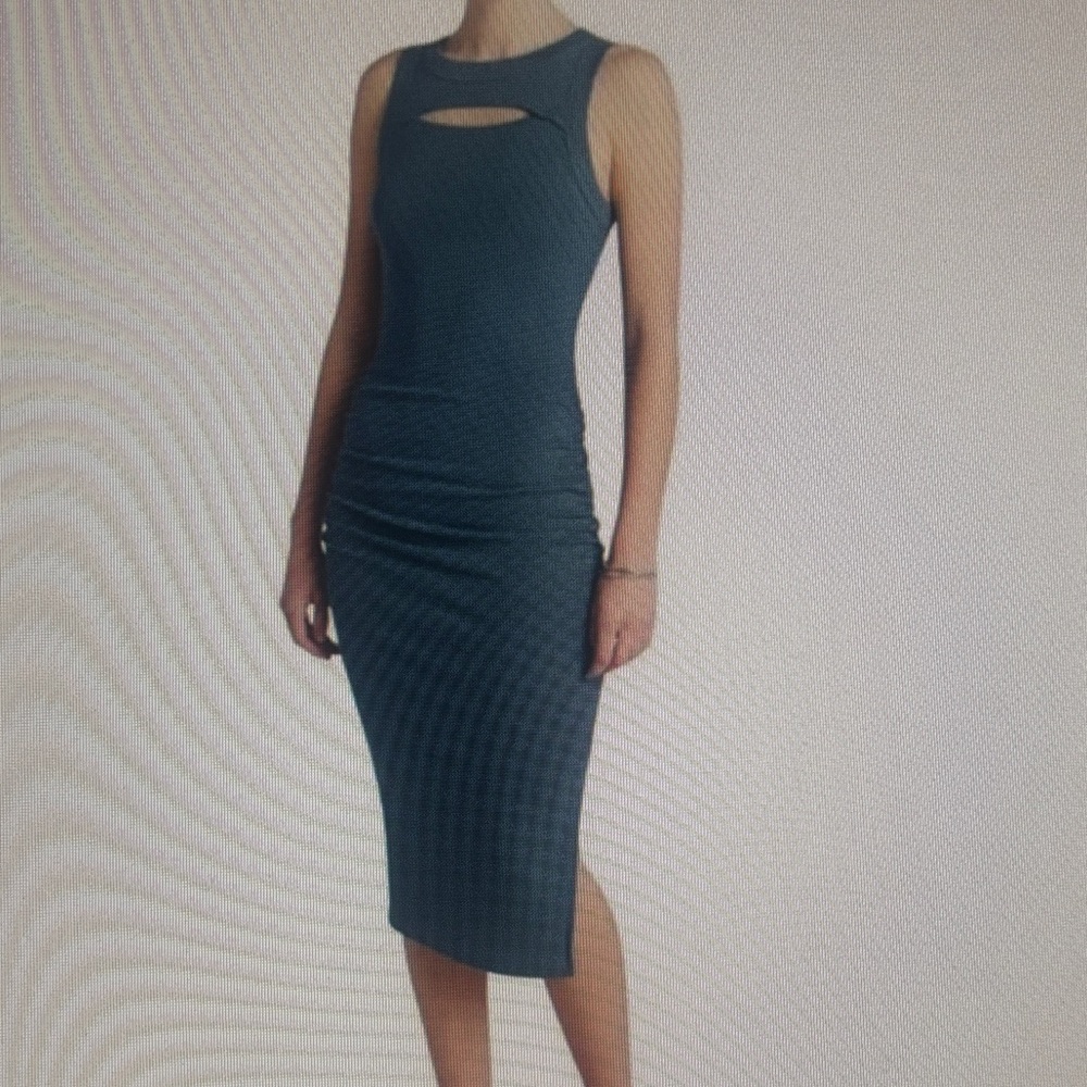 NWT Women’s Michael Stars Lucinda Rib Midi Dress Size Large